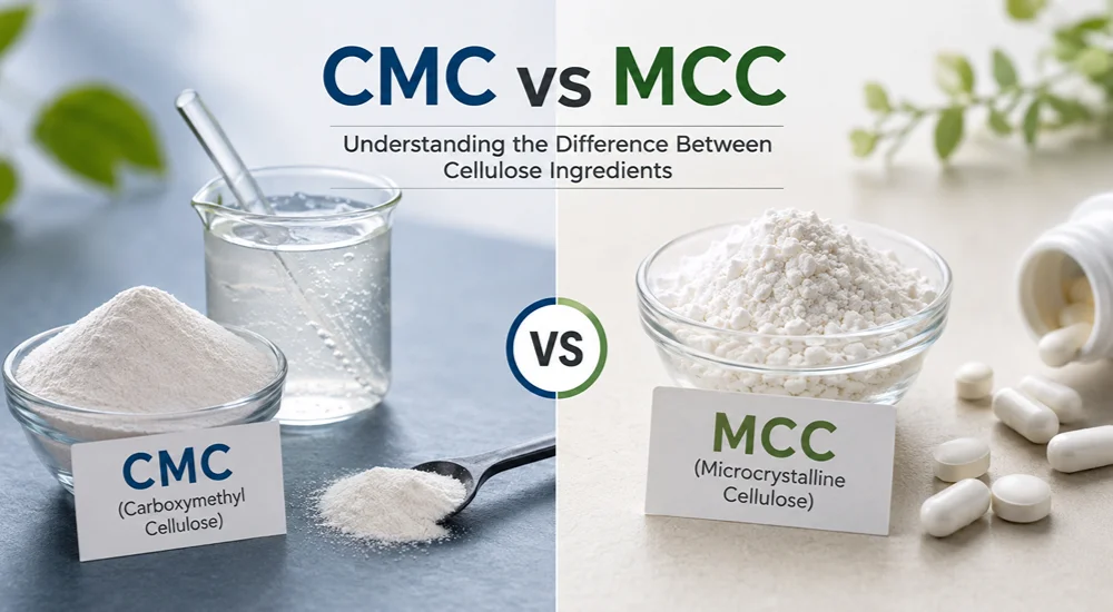 CMC vs MCC comparison for food and pharmaceutical formulations