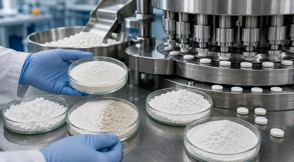 direct compression of tablets in pharmaceutical manufacturing