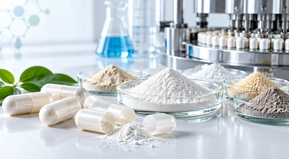 Excipients used in capsule formulation for pharmaceutical capsule manufacturing